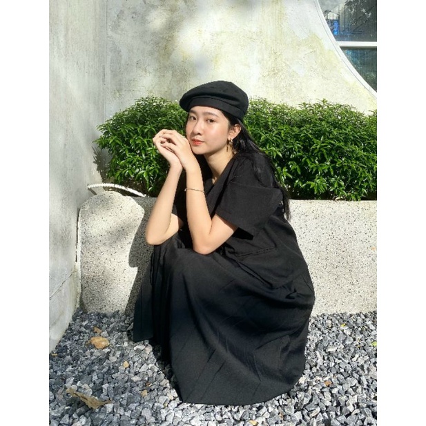 Set áo gile kèm chân váy xêp ly phong cách Ulzzang Hàn