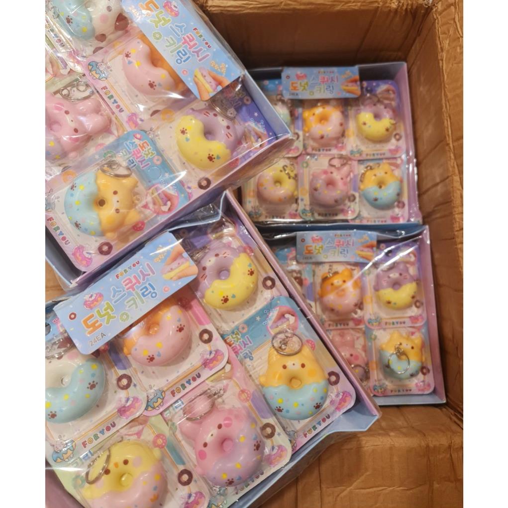 Squishy bánh donut các con vật chậm tăng có hộp đóng gói xịn xò đáng yêu 5x5cm BooBooBear