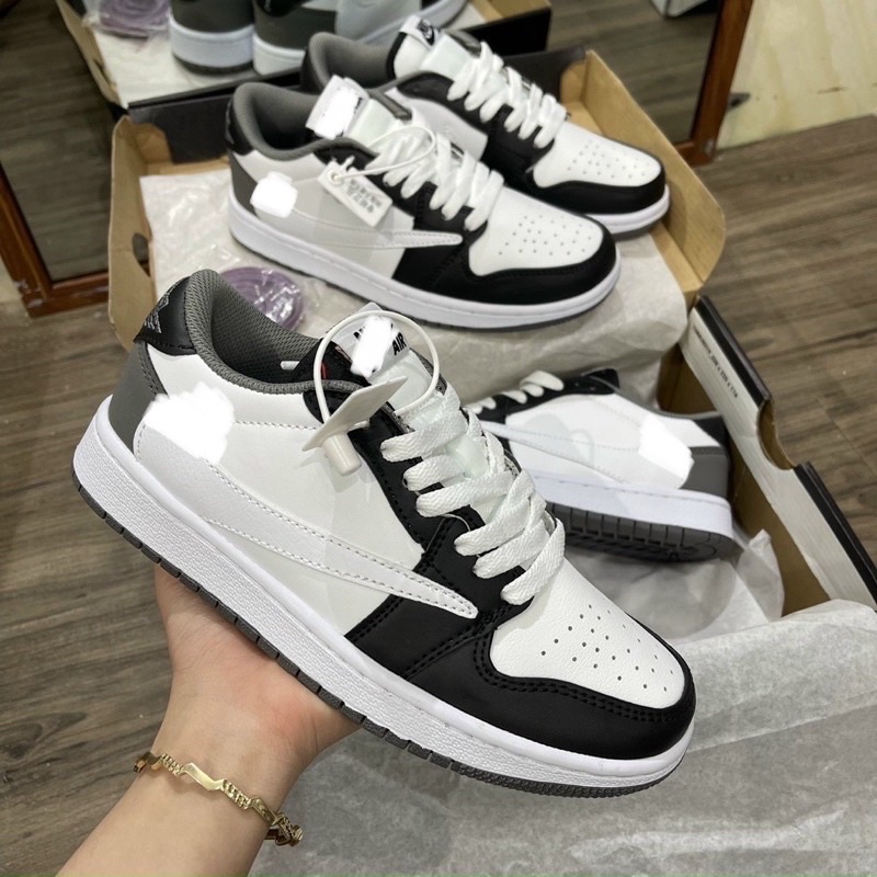 Full bill box+quà tặng🎁Giày sneaker travis trắng xám phối đen thể thao nam nữ