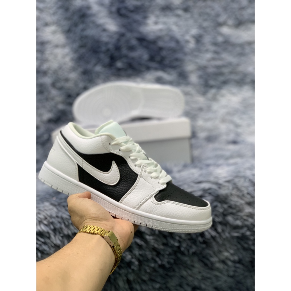 giày Air Jordan 1 Low trắng đen cổ thấp màu trắng đen full phụ kiện hàng xịn