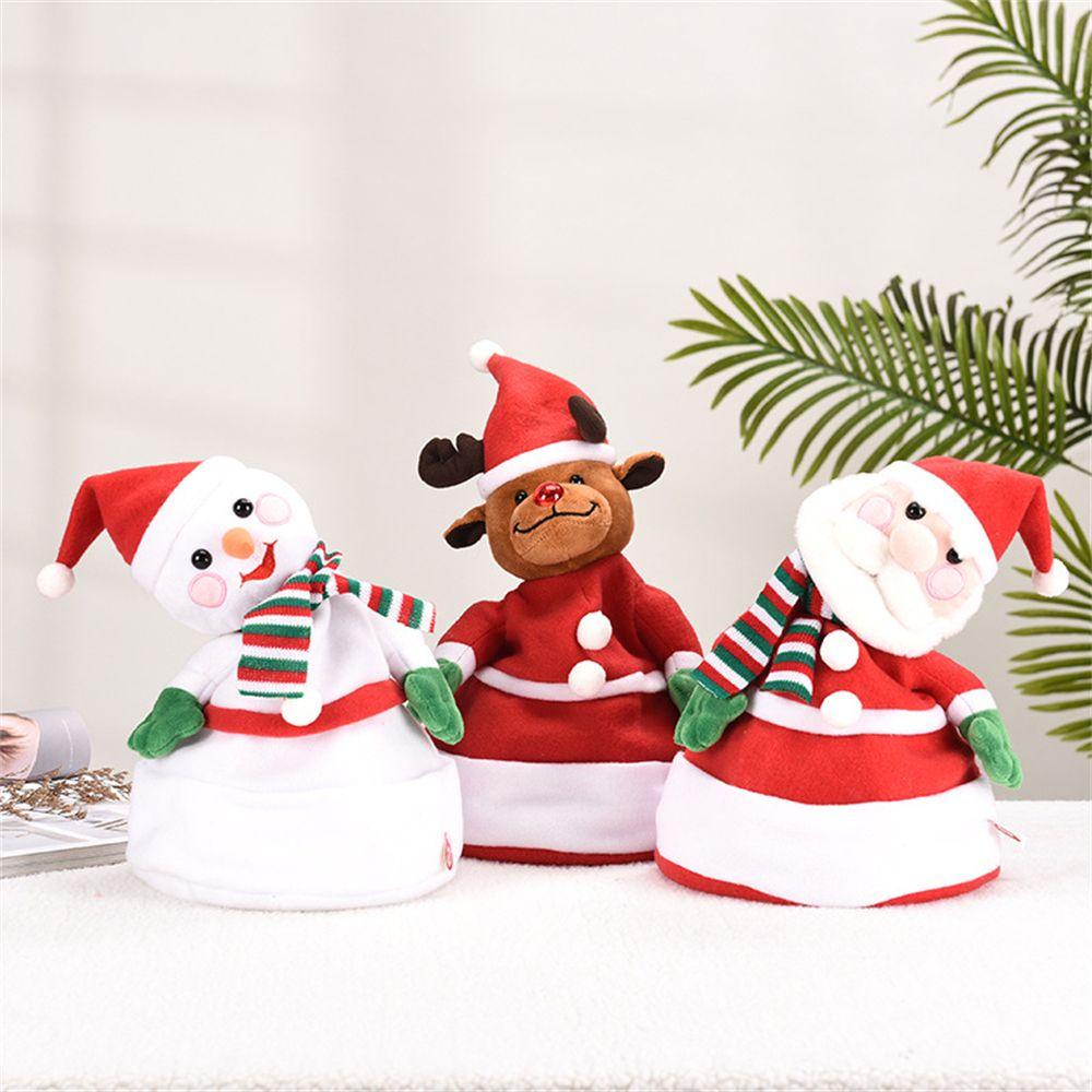 Mũ Ông Già Noel / Người Tuyết Nhồi Bông Biểu Diễn Nhảy Múa Dành Cho Trẻ Em Và Người Lớn