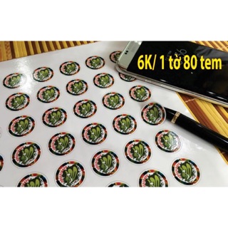 Decal giấy tròn 2,5cm cắt sẵn chuyên dùng dán tem nhân bánh trung thu
