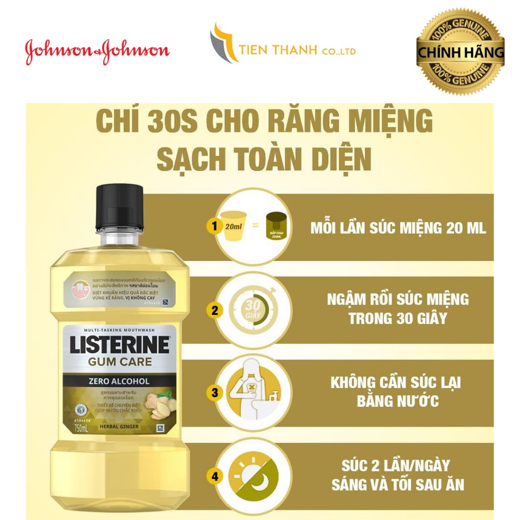 NƯỚC SÚC MIỆNG LISTERINEGUM CARE &quot;giúp nướu chắc khỏe&quot;-Hàng chính hãng.