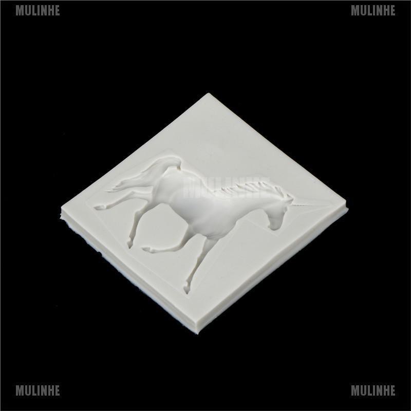 Khuôn silicone làm bánh kẹo DIY tạo hình con ngựa một sừng 3D trang trí
