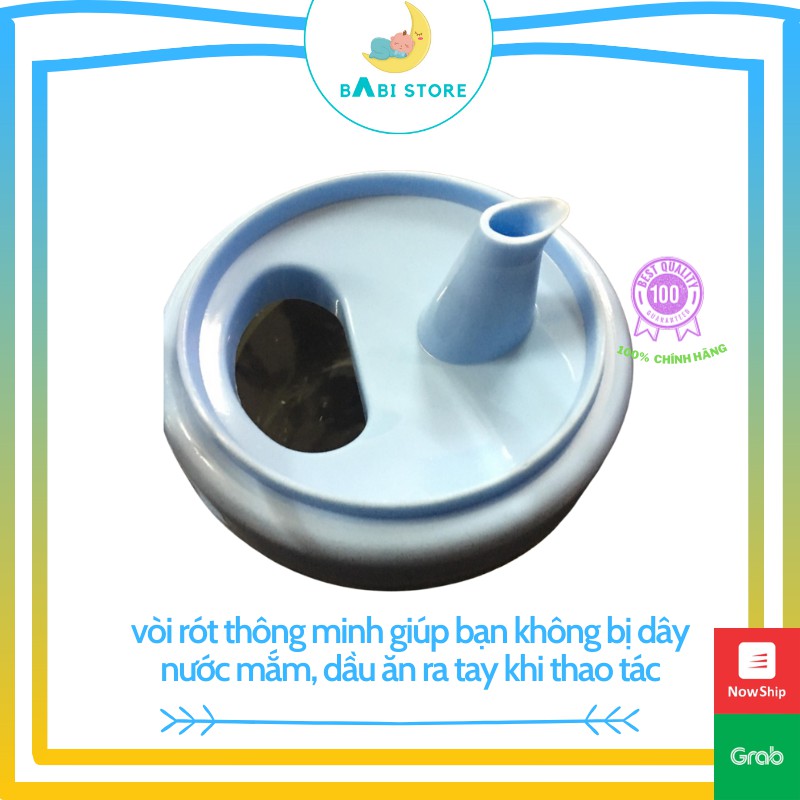 Bình Thủy Tinh Nắp Bật Đựng Dầu Ăn, Nước Mắm - 550ml, vịt dầu mắm thủy tinh 550ml