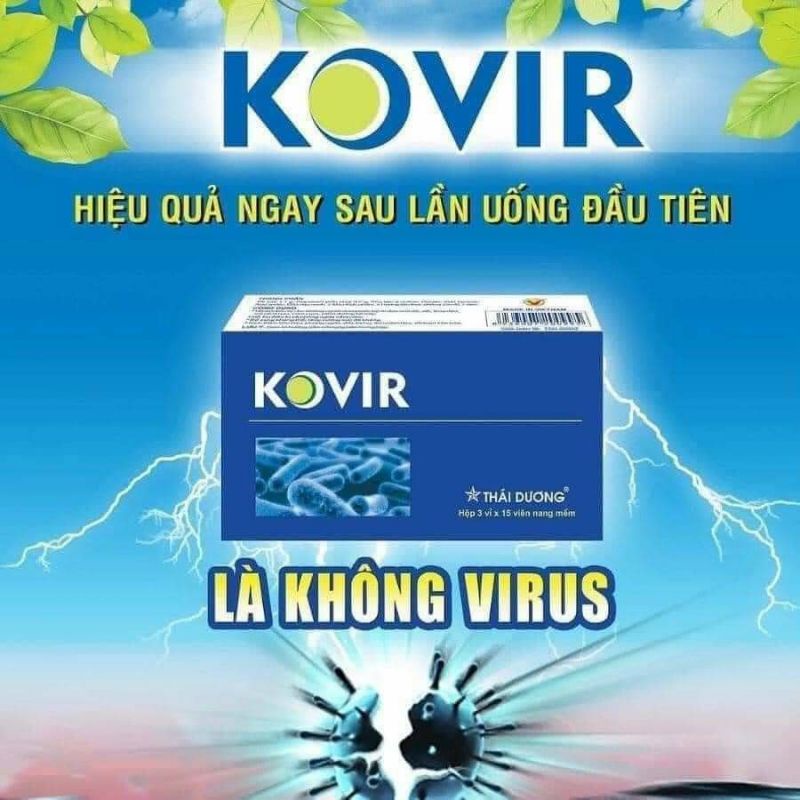 (chính hãng🌿)Viên Uống KOVIR Nang Mềm Tăng Sức Đề Kháng,Tăng Cường Miễn Dịch,Kháng Thể hộp 3vi x15 viên Sao Thái Duong