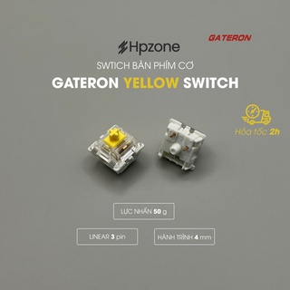Switch Gateron Yellow KS-9 3 Pin Công tắc thay thế cho bàn phím cơ chính hãng Gateron Switch Yellow 50g