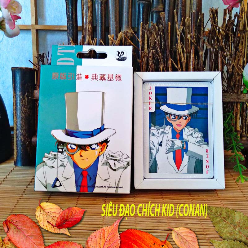 Bộ bài tây tú lơ khơ 54 lá in hình thám tử lừng danh Edogawa Conan và siêu đạo chích KID