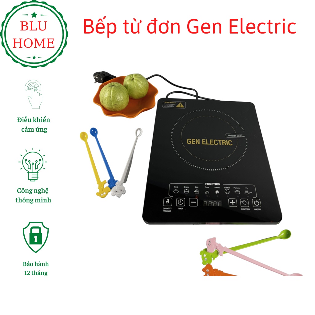 Bếp từ, Bếp từ đơn Gen Electric GE-A03, Mặt kính Ceramic chịu lực,chịu nhiệt.Công suất 2200W. BH chính hãng 12 tháng.