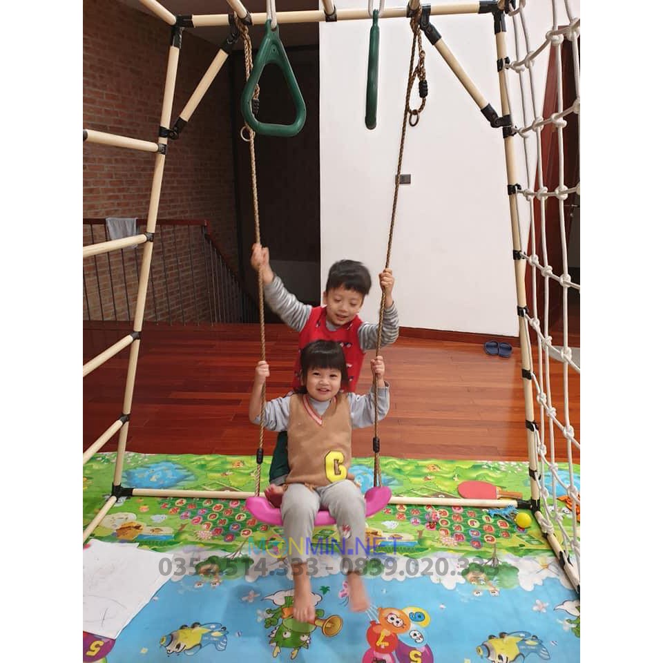 Phụ kiện thang dây bộ 1.35m - Xà đu đa năng MONMIN - Khung vận động cho bé