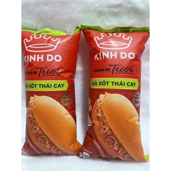 COMBO 6 CÁI BÁNH MÌ TƯƠI KINH ĐÔ - GÀ SỐT THÁI CAY 60G