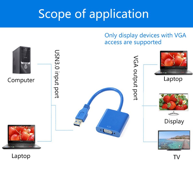 Cáp Chuyển Đổi Usb 3.0 Sang Vga