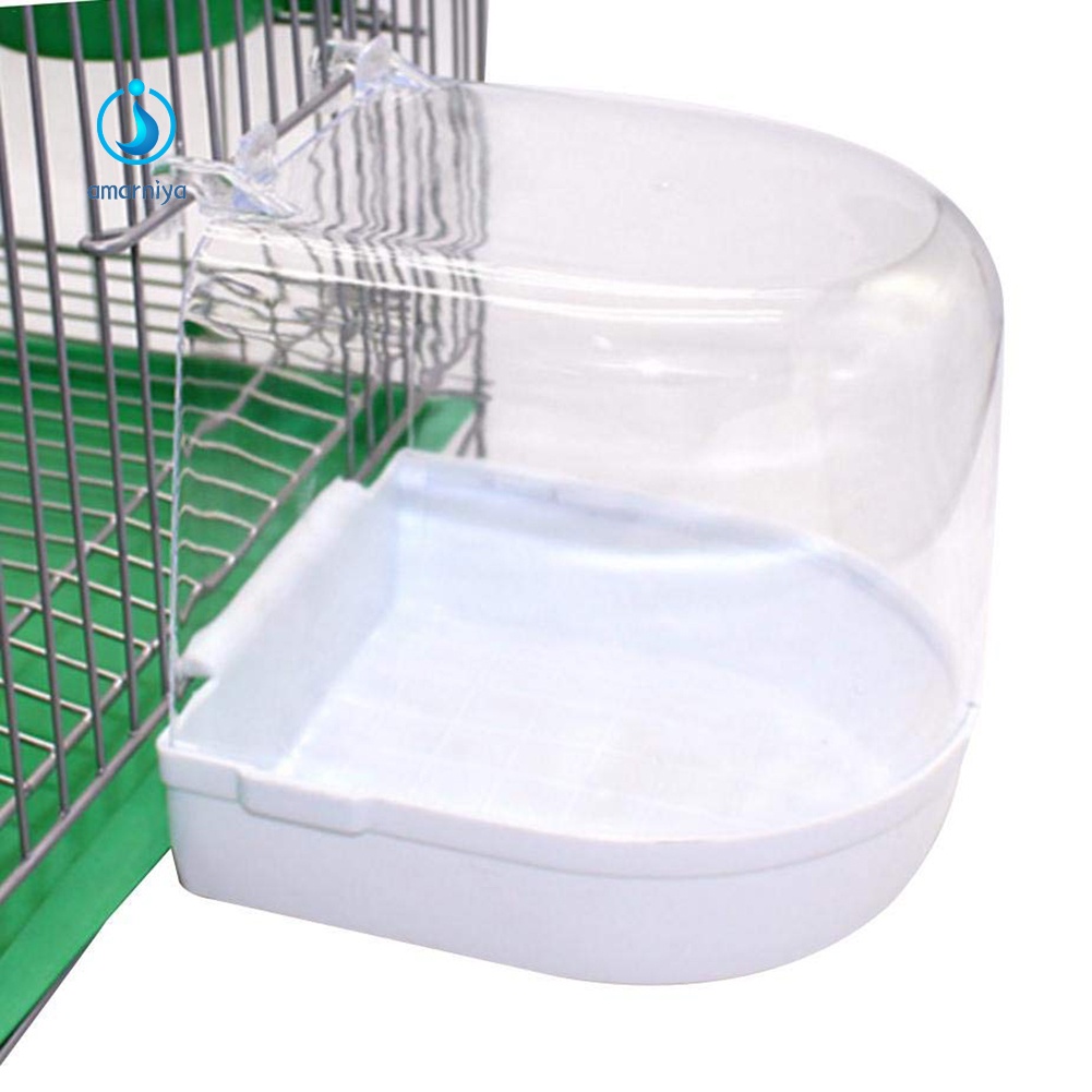 Bồn tắm trong suốt có móc treo trang trí lồng chim chóc vẹt cảnh