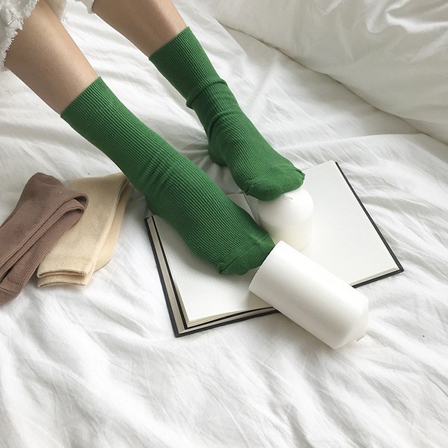 Vớ Nữ Cổ Cao Hàn Quốc Tất Nữ Cổ Cao Cotton Màu Trơn Hàn Quốc Cao Cấp Ulzzang Thời Trang | WebRaoVat - webraovat.net.vn