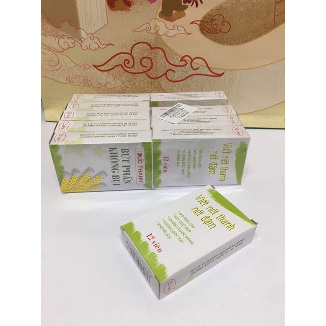 Phấn không bụi Đức Thanh, hộp 12 viên cao cấp - ĐỨC HUY STORE