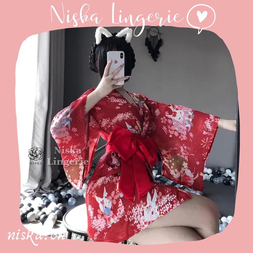 Bộ choàng Kimono Nhật Bản - Mã D210