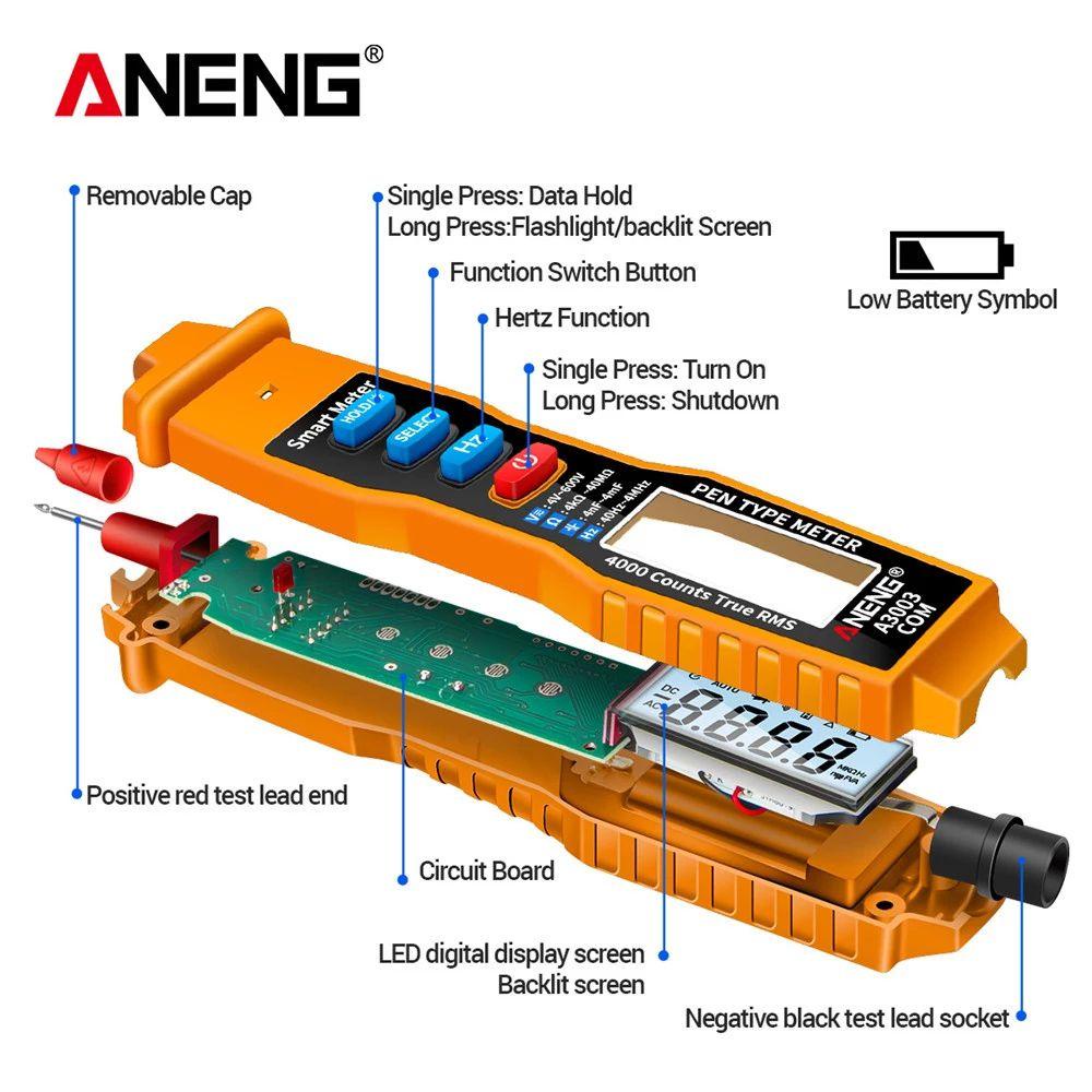 JANE Vạn Năng Kế Kỹ Thuật Số Thông Minh Độ Chính Xác Cao 4000 Số AC / DC Chuyên Nghiệp 4000 Counts