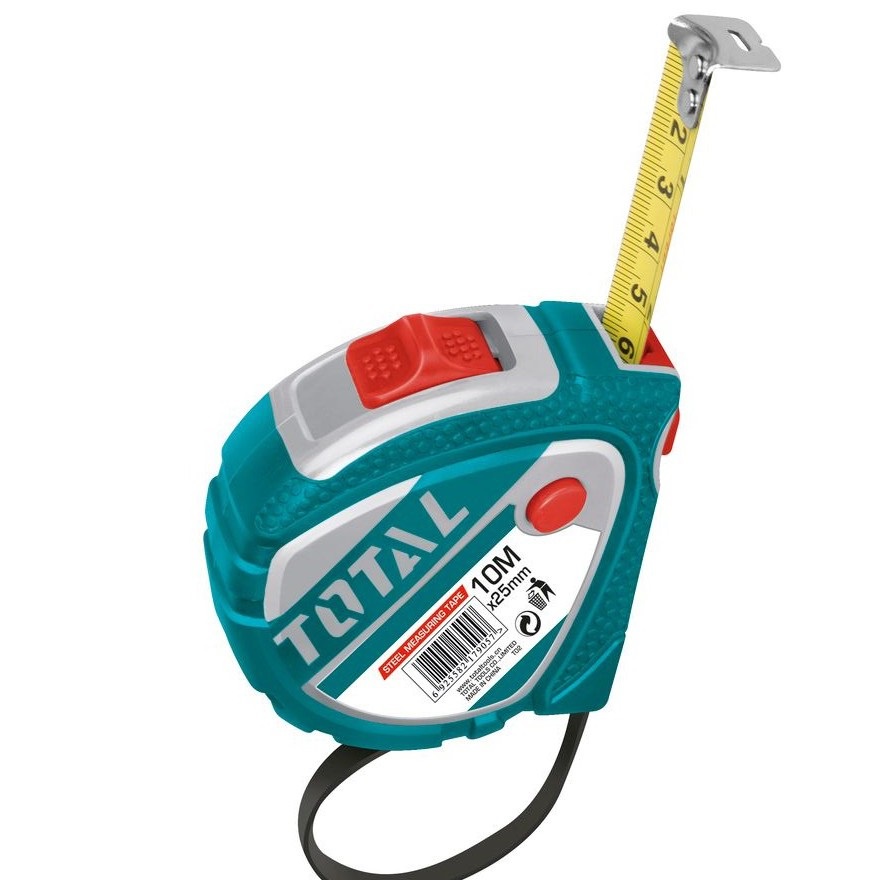 Thước cuộn thép nền vàng 10 Mét Total TMT126101