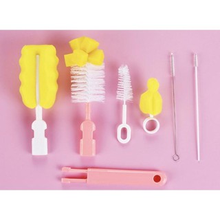 Bộ 6 cọ rửa bình, ống hút tiện lợi cho bé