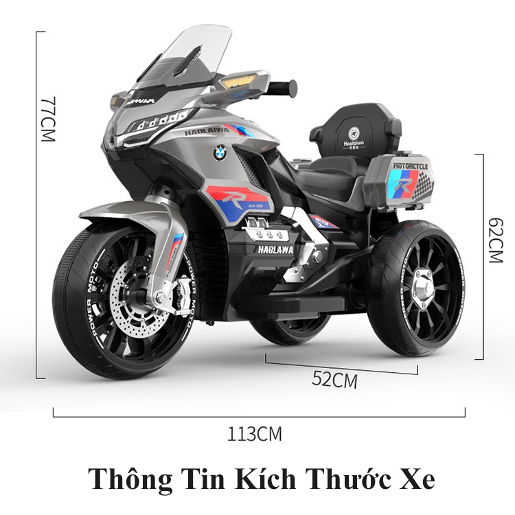 Xe mô tô phân khối  lớn mode-F1699, Xe máy điện cảnh sát cỡ lớn, tải trọng lên tới 65kg - âm nhạc vui nhộn