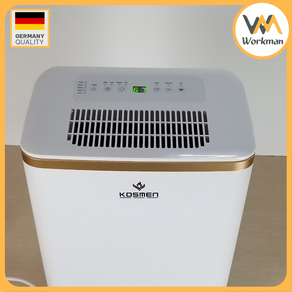 Máy Hút Ẩm Không Khí - Hút Ẩm Phòng - Chống Ẩm Mốc KOSMEN KM12N - Thương Hiệu Đức - HÀNG CHÍNH HÃNG