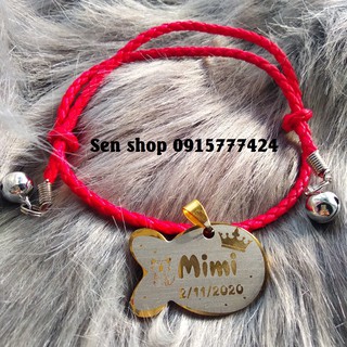 Thẻ tên thú cưng + Dây chip Handmade cho thú cưng