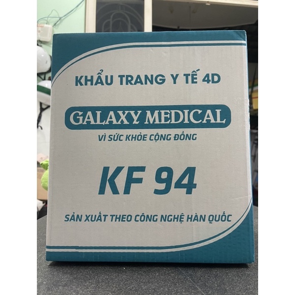 THÙNG KHẨU TRANG 4D KF94 TRẮNG GALAXY MEDICAL 300 cái