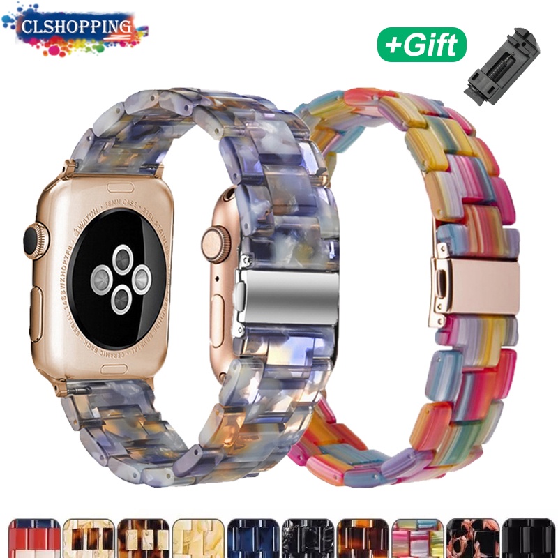 Dây Đeo Trong Suốt Cho Đồng Hồ Thông Minh Apple Watch 7 6 5 4 Band 42Mm 38Mm iwatch 6 Series 3 2 44 40 45 41MM