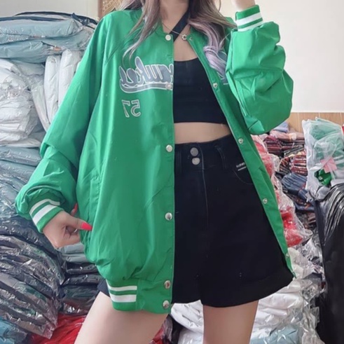 HÀNG CÓ SẴN - Áo khoác bóng chày - Áo bomber unisex nam nữ - 2 lớp dày dặn,thoát khí tốt - HÌnh thật hàng thật - The Mei