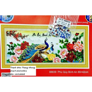 Tranh thêu Phú quý bình an 88839 89x42cm