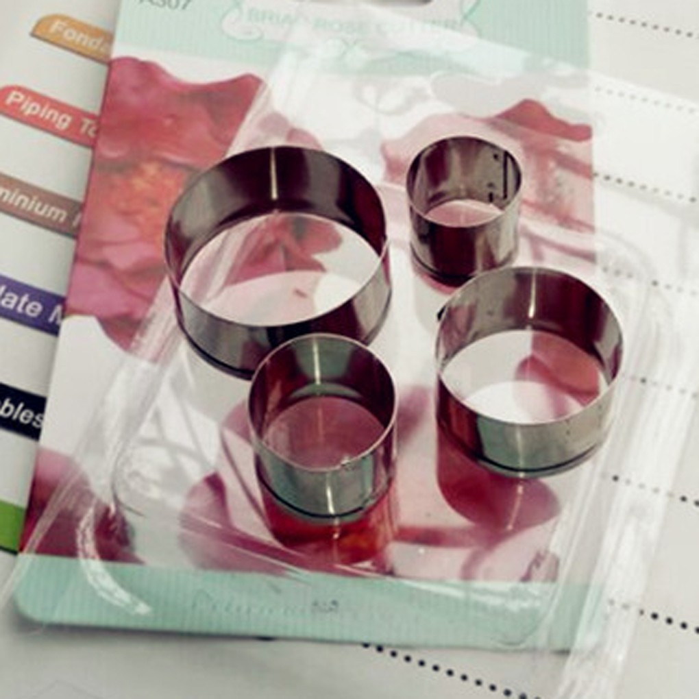 Bộ 4 khuôn cắt bánh dạng tròn