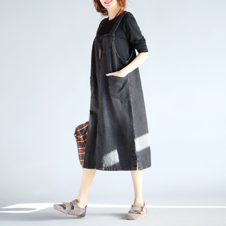 [ORDER] Váy đầm denim jean dáng yếm bigsize (fit đến 80kg) (V004) | BigBuy360 - bigbuy360.vn