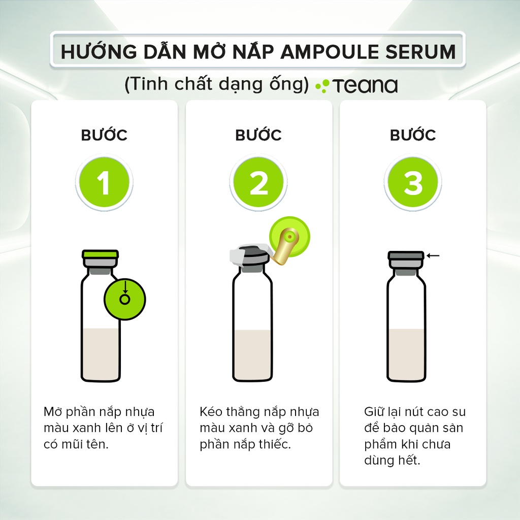 Serum Teana B3 giảm mụn, mờ thâm, dưỡng sáng đều màu da 2ml x 10 ống