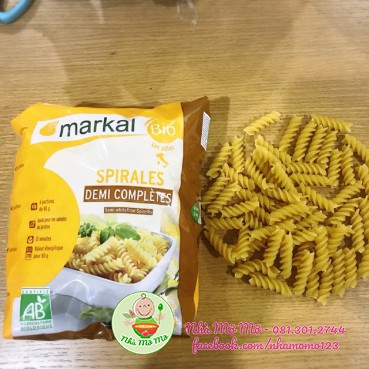 Mì Xoắn Mì Ống Hữu Cơ Markal Cho Bé 500g Pháp Nui Ăn Dặm - Nhà Mỡ Mỡ