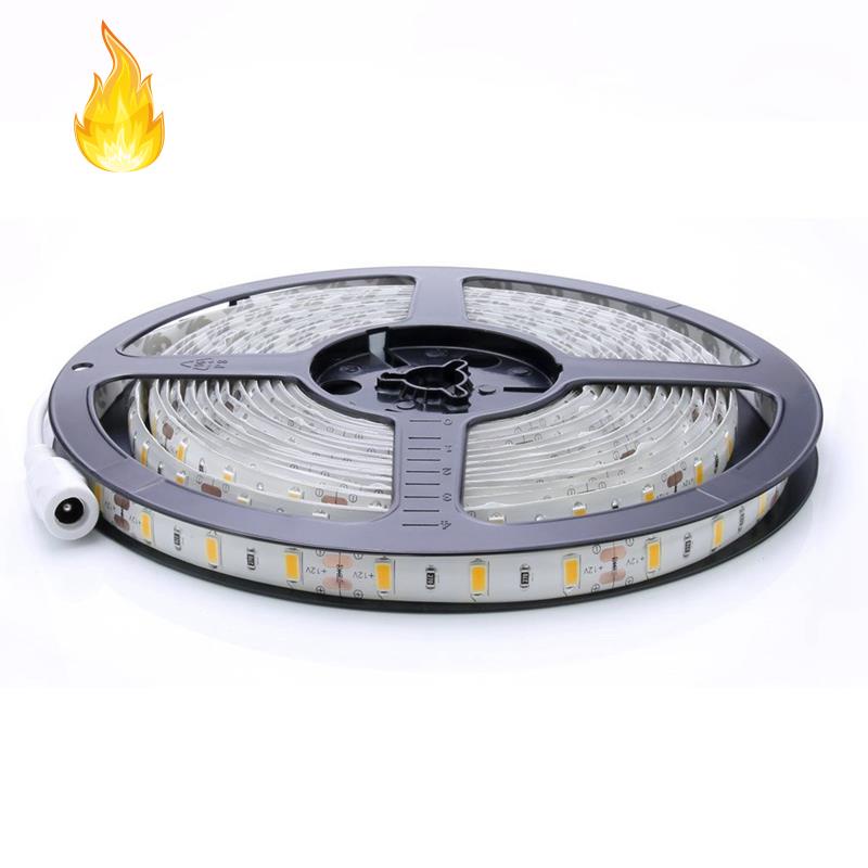 Dây đèn LED 5M DC 12V 36W SMD 2835x300 IP20 ánh sáng trắng ấm