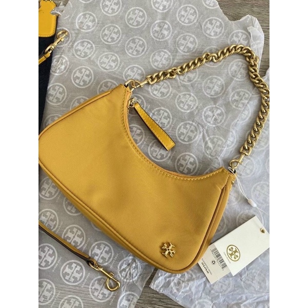 Túi kẹp nách, đeo chéo nữ Tory burch thiết kế vải phối da thật trẻ trung