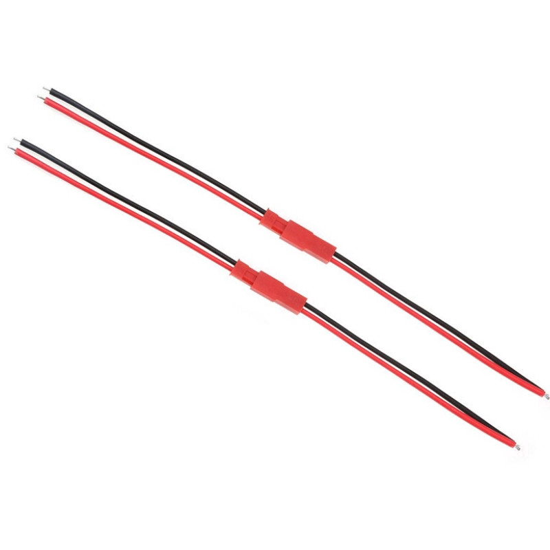 Set 10 cặp phích cắm JST đầu nối 2 Pin male/ female 100mm