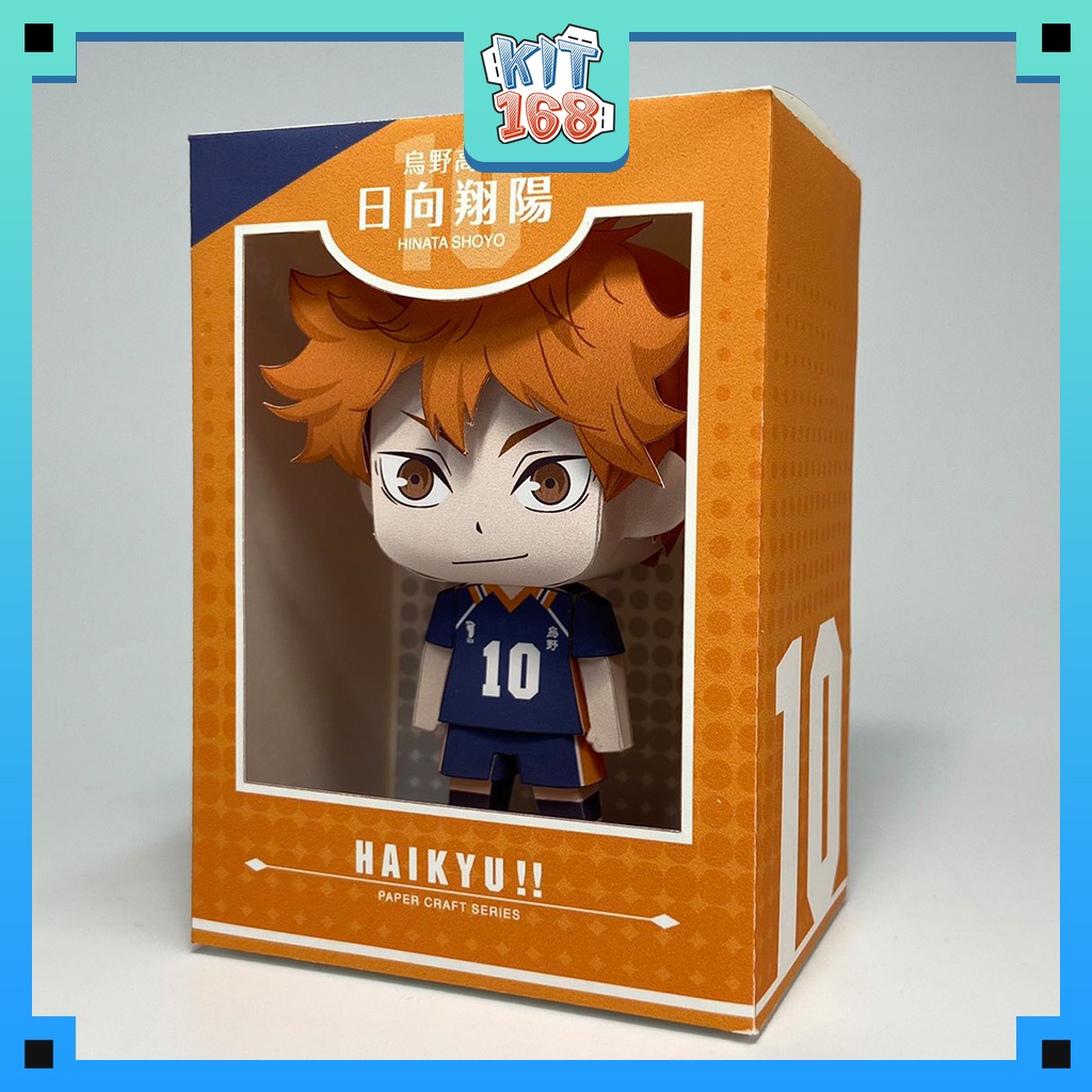 Mô hình giấy Anime Chibi Shouyou Hinata - Haikyuu!! + kit hộp trang trí
