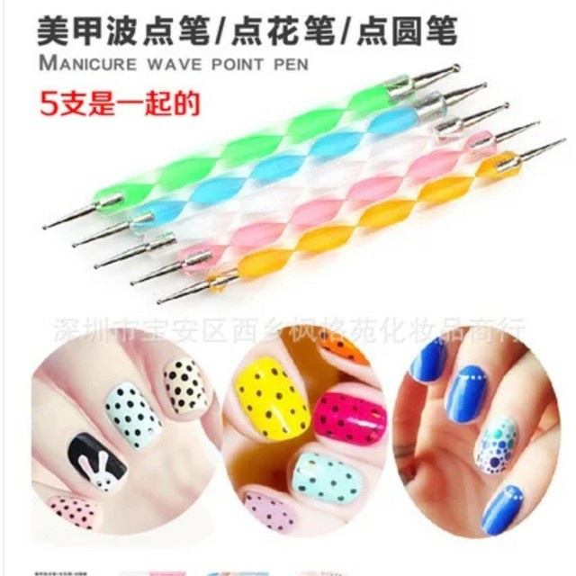 Bộ 5 chấm bi 2 đầu size từ to đến nhỏ