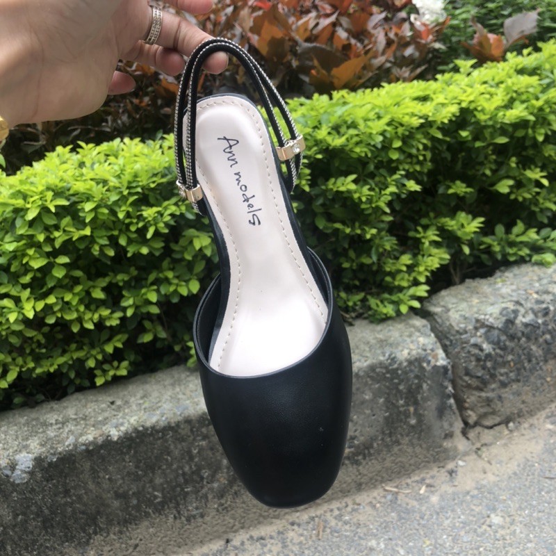 Giày sandal tiện lợi mũi vuông 3 phân phối quai đá