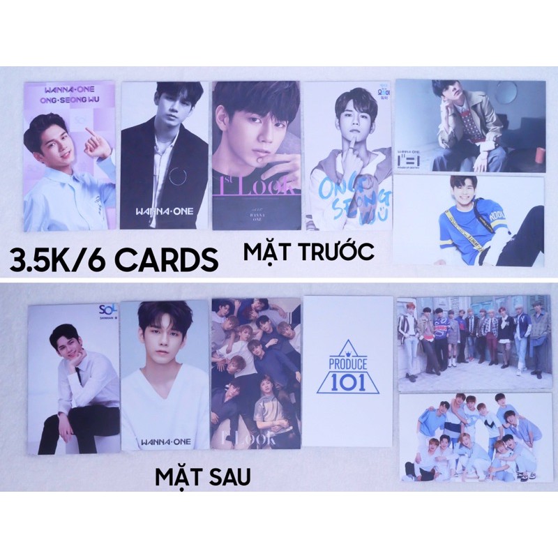 (có sẵn) set card thành viên Wanna One