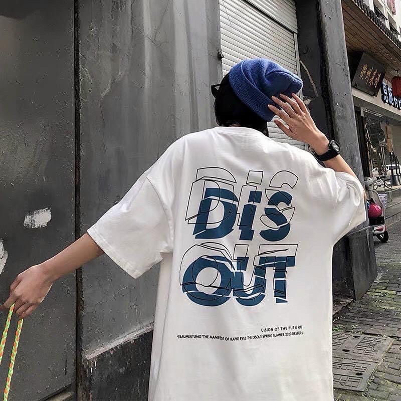 Áo thun unisex tay lỡ phong cách dày dặn DIS OUT