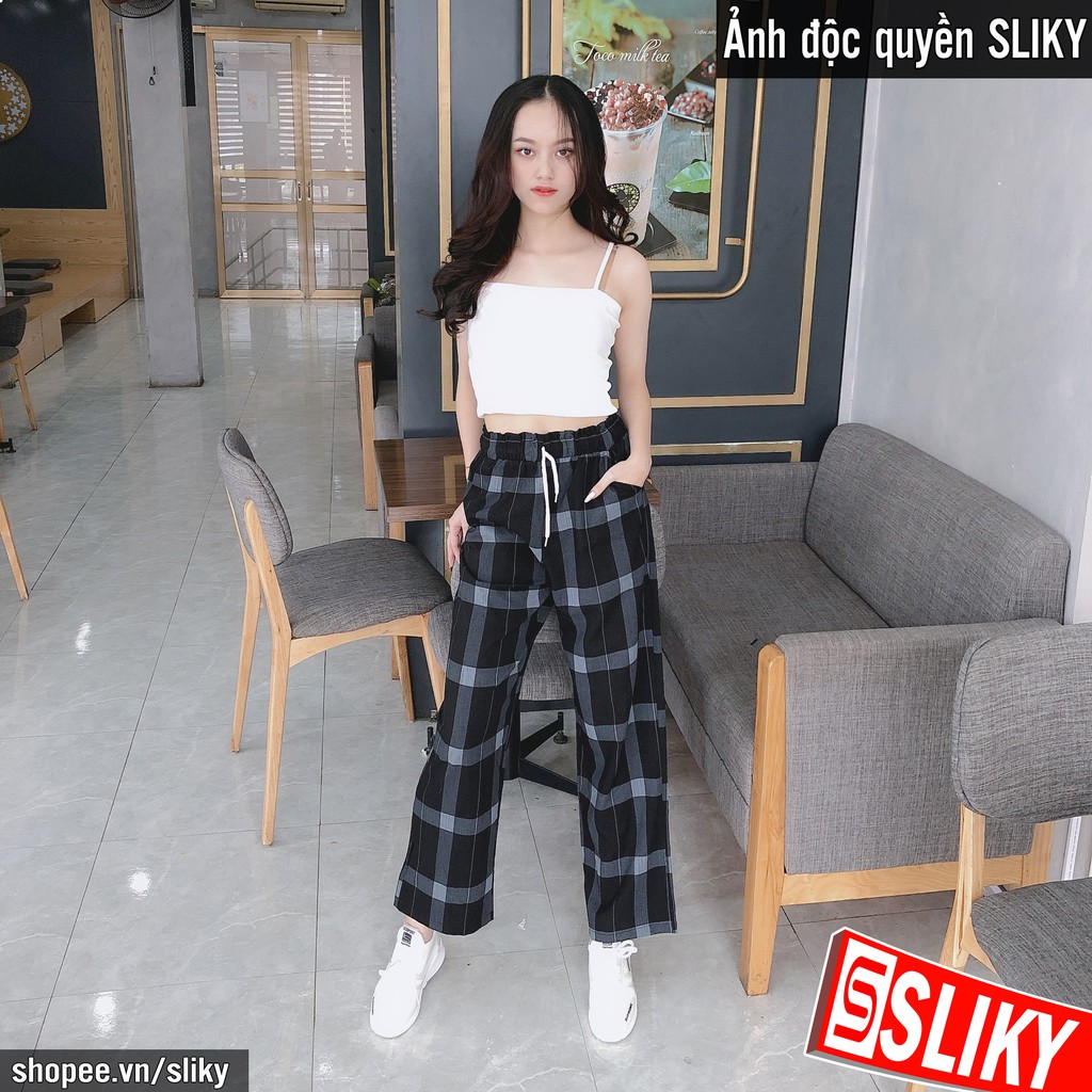 ] Quần Caro Đũi Siky 🌸 Quần Ống rộng chất đũi hàn siêu mát | BigBuy360 - bigbuy360.vn