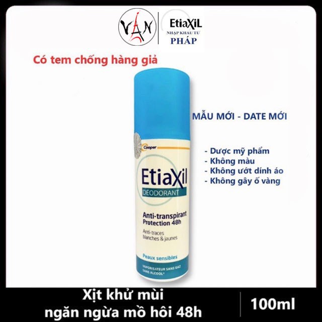 [Tem Chính Hãng ] Xịt khử mùi Etiaxil chai 100ml giúp ngăn ngừa mồ hôi trong 48h | BigBuy360 - bigbuy360.vn