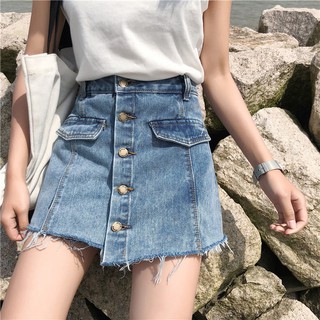 Quần jean giả váy nữ nhiều nút form đẹp