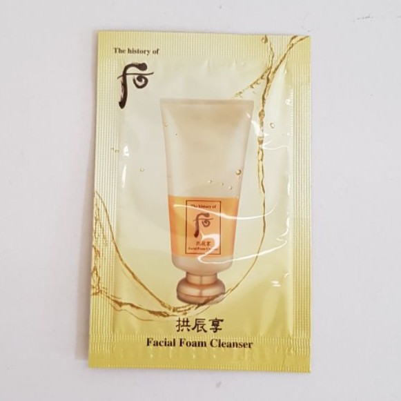 10 gói sữa rửa mặt Whoo vàng