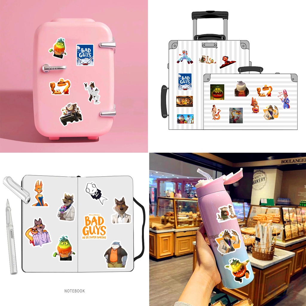❉ Miếng Dán Trang Trí Thiết Kế Độc Đáo 01 ❉ Bộ 50 Miếng Dán Trang Trí Vali Laptop Ván Trượt DIY Thời Trang