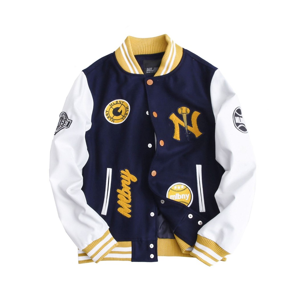 [ẢNH THẬT] ÁO BOMBER MLB NY [FULL BOX BILL]  MÀU VÀNG