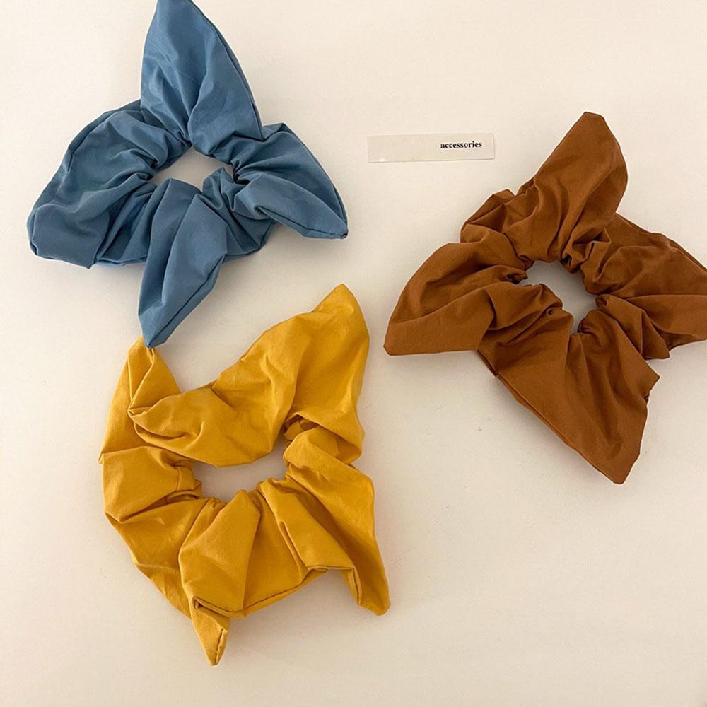 Dây Cột Tóc Co Giãn Màu Sắc Tinh Khiết Cỡ Lớn Thời Trang Cho Nữ