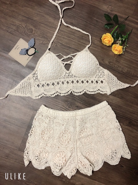 11-Sét bikini ren đi biển 3 món ( CÓ BÁN RỜI)